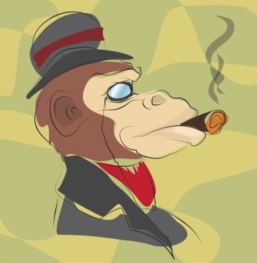 profil, İçilmeyen goril maymun Sigara