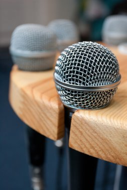 Microphone on a stand clipart
