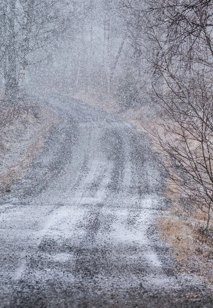 Kırsal kesimde kar yağışı