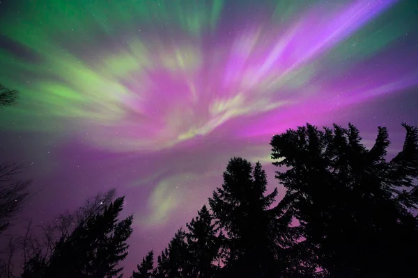 Bunte Nordlichter — Stockfoto