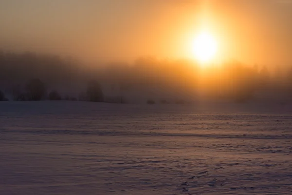 Cold winter sunrise — Stock Photo, Image