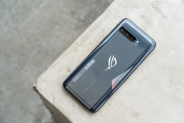 Yakarta Indonesia Noviembre 2020 Parte Posterior Del Teléfono Asus Rog — Foto de Stock