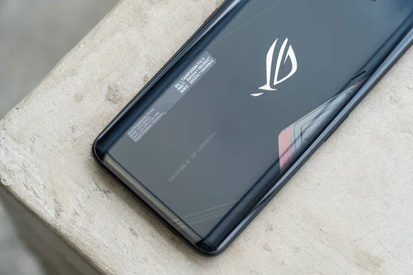 Yakarta Indonesia Noviembre 2020 Parte Posterior Del Teléfono Asus Rog — Foto de Stock