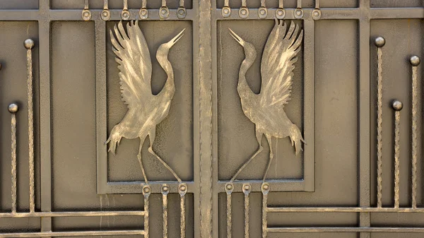 Ornament i smidesjärn grindar och staket — Stockfoto
