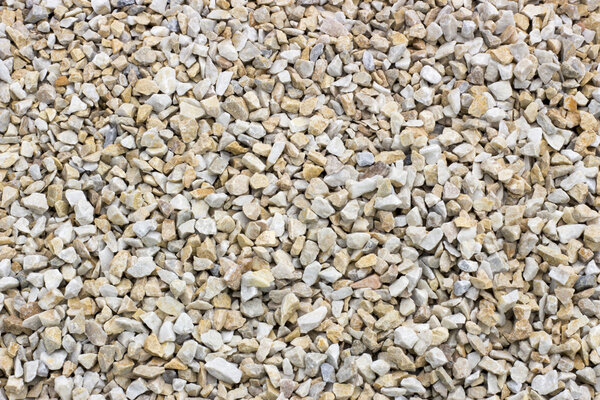 chippings and gravel of marble and sandstone colored 