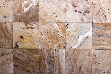 Traverten döşeme, tuğla malzeme rengi inşa