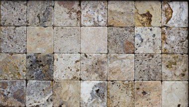 Traverten döşeme, tuğla malzeme rengi inşa