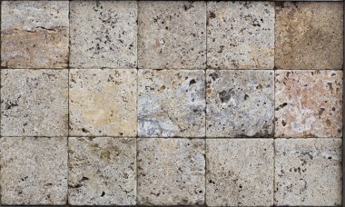 Traverten döşeme, tuğla malzeme rengi inşa