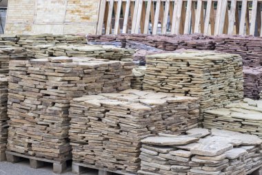 çok renkli mermer Pres Tuğla aralıktaki tepsiler