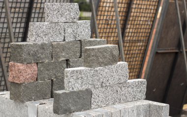 Granit kaldırım renkli levha doku, yapı malzemesi