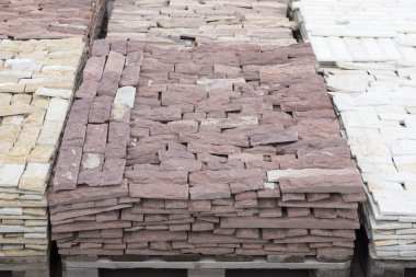 çok renkli mermer Pres Tuğla aralıktaki tepsiler