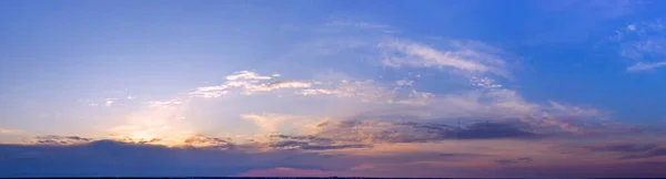 Panorama Del Cielo Tarde Mañana Salida Puesta Del Sol — Foto de Stock