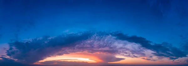 Ciel Aube Soir Coucher Soleil Nuages Ciel Bleu Merveilleux Paysage — Photo