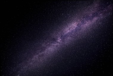 Samanyolu Galaksisi 'nin bir kısmıyla parlak, yıldızlı bir gece. Muhteşem yaz gecesi manzarası.