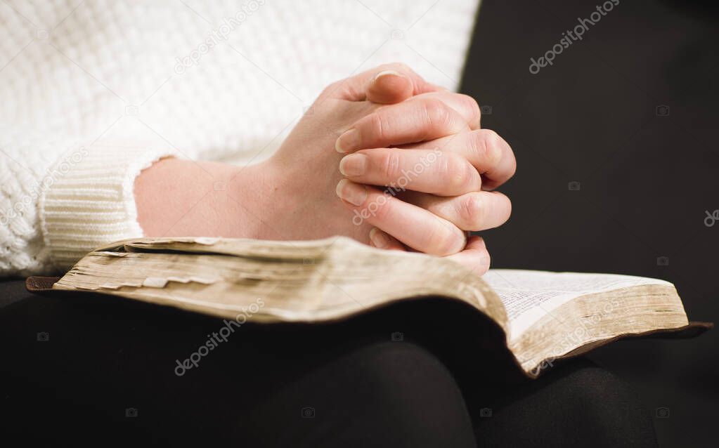 Reading bible and pray