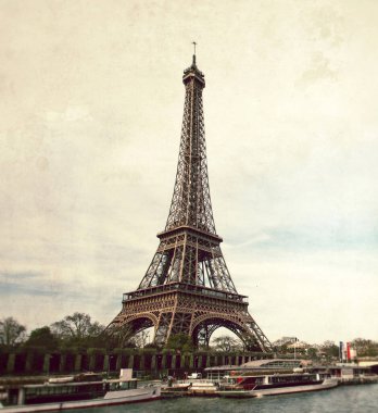 Paris, Fransa 'daki Eyfel Kulesi' nin Yakın Görüntüsü