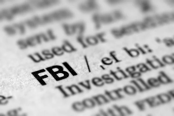 Texto de la palabra definición FBI —  Fotos de Stock