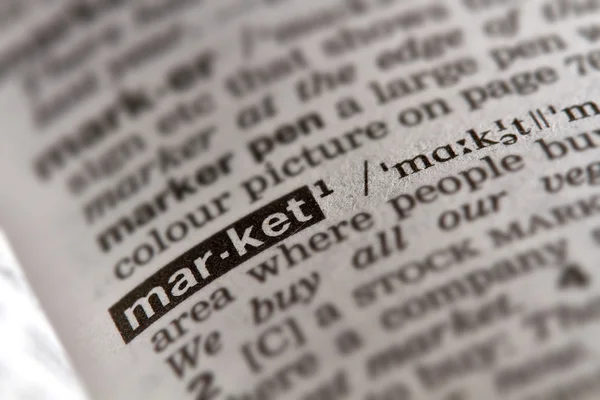 Marktwort Definitionstext — Stockfoto