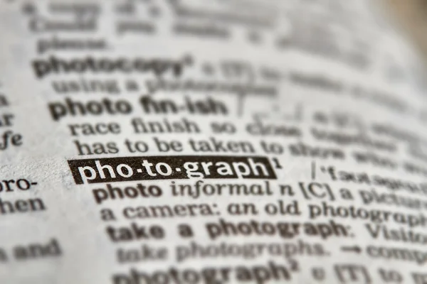 Foto Word definitie tekst — Stockfoto