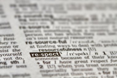 Saygı Word tanım metni