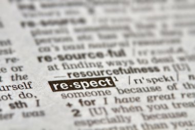 Saygı Word tanım metni