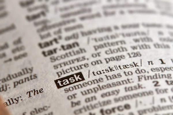 Task Word Definition Text — Stock Photo, Image