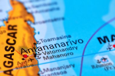 Antananarivo harita üzerinde