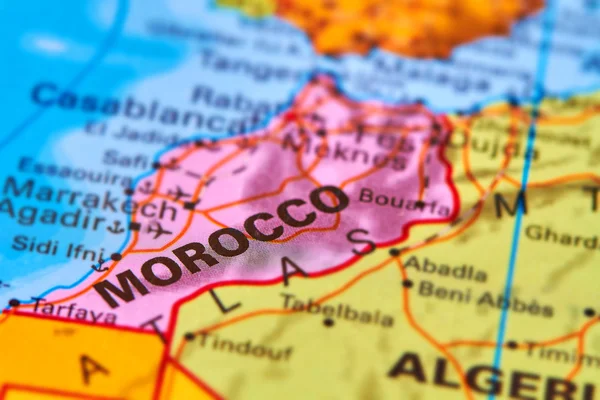 地図上のモロッコ — ストック写真
