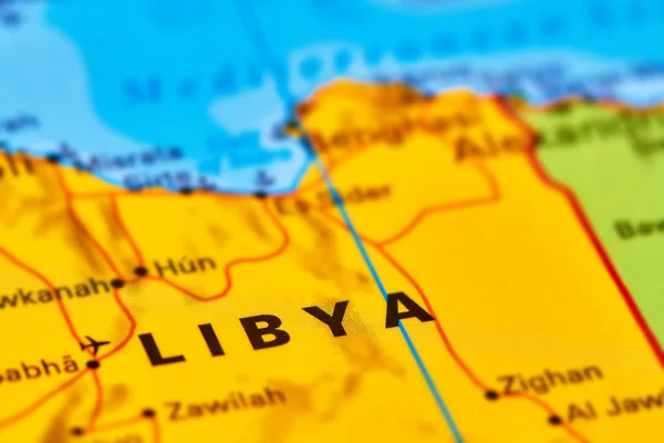 Libya on the Map — Stock Photo, Image