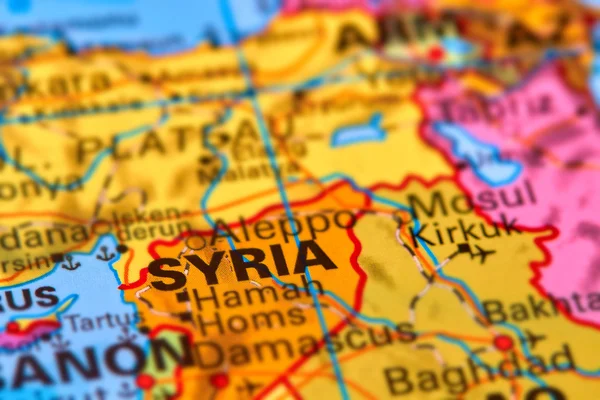 Syrien på kartan — Stockfoto