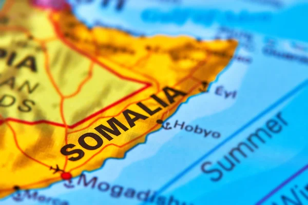 ソマリア地図上で — ストック写真