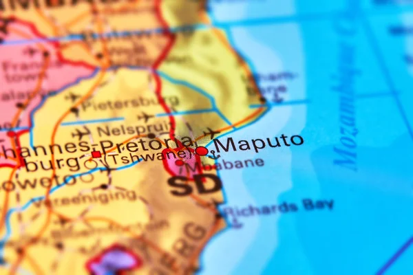 Maputo City, Mozambique en el mapa — Foto de Stock