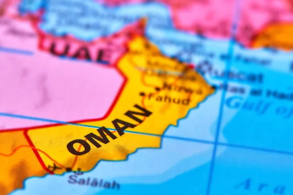 Omán en el mapa — Foto de Stock
