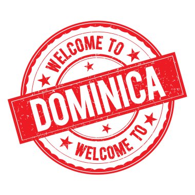Dominika damga işareti vektör hoş geldiniz.