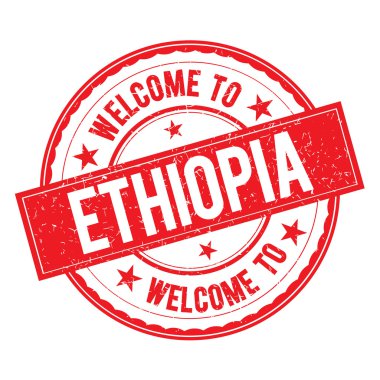 Etiyopya damga işareti vektör hoş geldiniz.