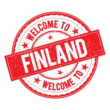 Finlandiya damga işareti vektör hoş geldiniz.