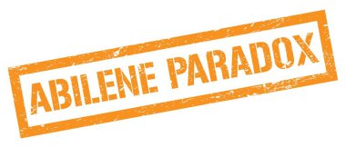 ABILENE PARADOX turuncu, kirli dikdörtgen mühür işareti.