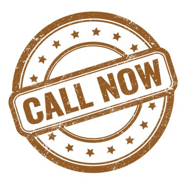 Kahverengi, eski, yuvarlak, lastik damga üzerinde 