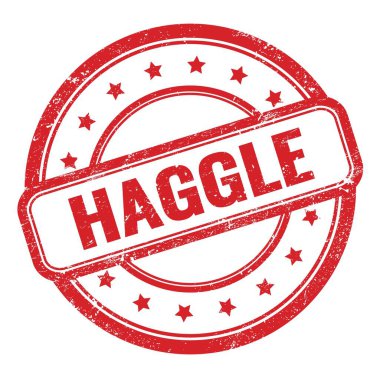 Kırmızı grungy vintage lastik mühür üzerinde HAGLE metin.