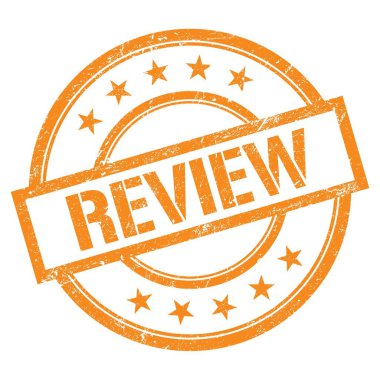 Turuncu yuvarlak vintage kauçuk damga üzerine yeniden yazılmış metin.