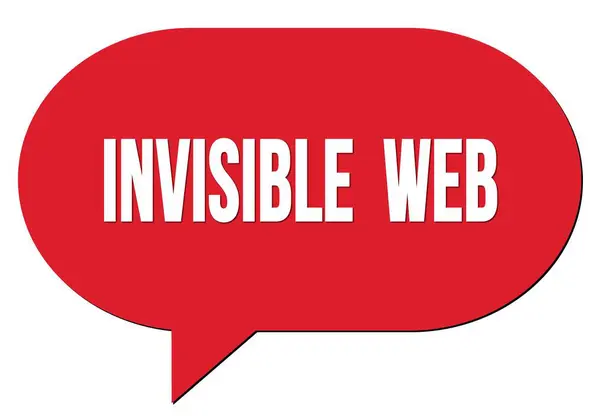 Texto Web Invisible Escrito Sello Burbuja Habla Roja — Foto de Stock