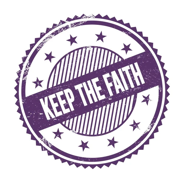 Keep Faith Text Written Purple Indigo Grungy Cig Cak Borders — Stock fotografie