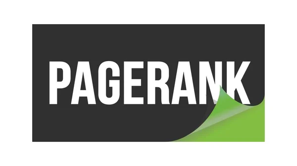 Pagerank Text Written Black Green Sticker Stamp — Stock Photo, Image