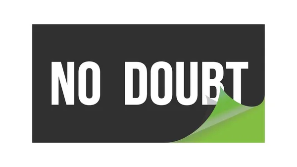 Doubt Text Written Black Green Sticker Stamp — стоковое фото