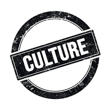 Siyah grungy yuvarlak vintage pul üzerinde CULTURE metin.