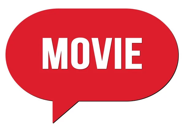 Movie Szöveg Piros Beszéd Buborék Bélyegzővel — Stock Fotó