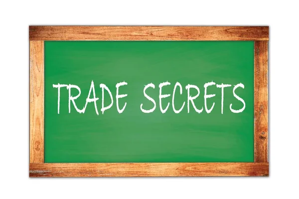 Trade Secrets Text Written Green Wooden Frame School Blackboard — Stock Photo, Image