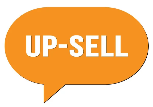 Sell Text Skriven Med Orange Talbubbla Stämpel — Stockfoto