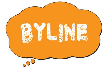 Bir turuncu düşünce bulutu üzerine yazılmış BYLINE metni.