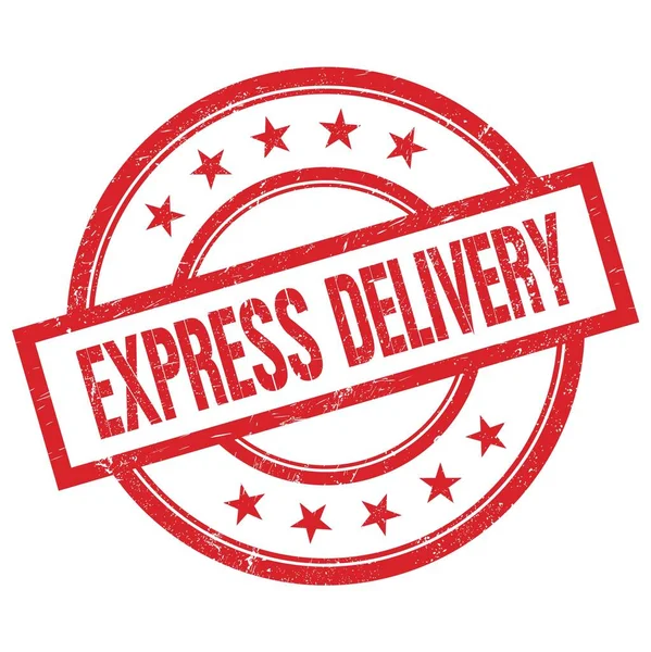 Express Delivery Tekst Geschreven Rode Ronde Vintage Stempel — Stockfoto